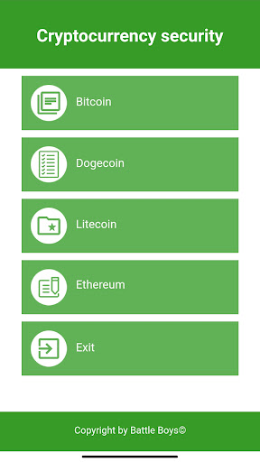 Android application Cryptocurrency Security screenshort