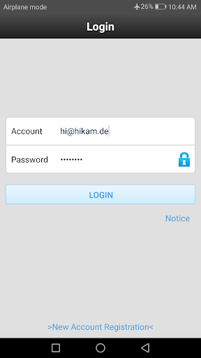 Android application HiKam Pro screenshort