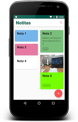 Android application Little Notes screenshort
