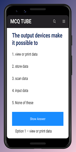 MCQ TUBE (GK, GRE, CTET, NEET) Screen 3