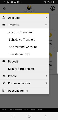 MyCU66 Mobile Banking Screen 3
