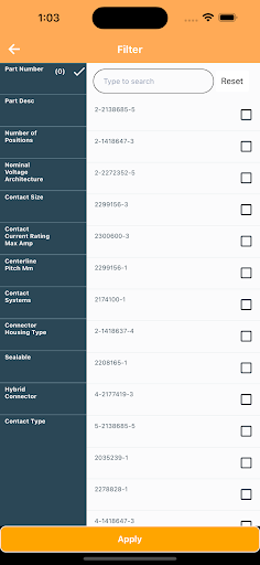 TE Product Explorer Screen 3