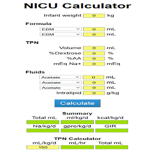 NICU Calculator 2023