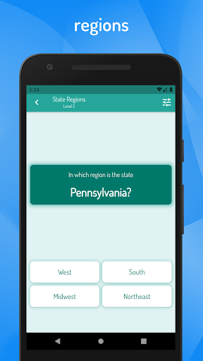 Screenshot of Quiz USA - States and Cities