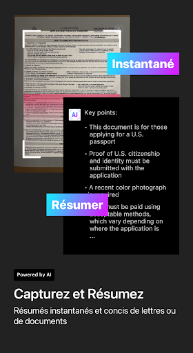 Aperçu de l'application