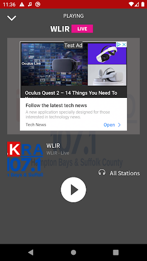 107.1 Talk Radio WLIR Screen 3