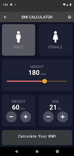BMI Calcy Screen 2