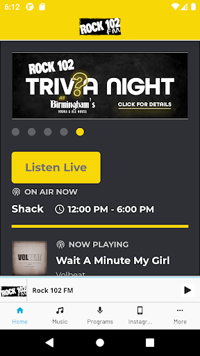 Android application ROCK102 Saskatoon screenshort