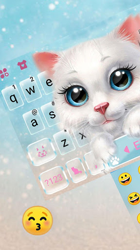 Pretty Cute Cat Keyboard Theme Screenshot 2 - AppWisp.com
