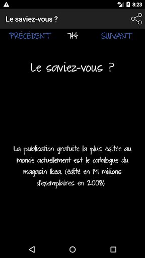 Le saviez-vous ? Screen 3