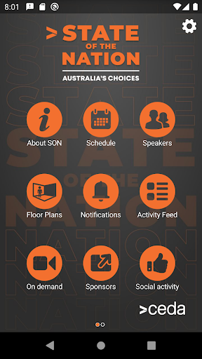 Android application CEDA State of the Nation 2022 screenshort