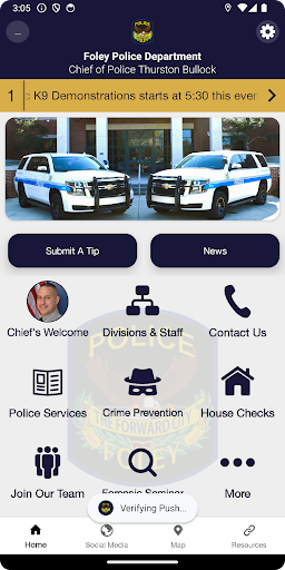 Android application Foley Police Department screenshort