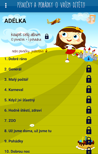 Písničky a pohádka na jméno Screen 2