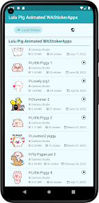 Screenshot 14 Cute Lulu Pig WAStickerApps android