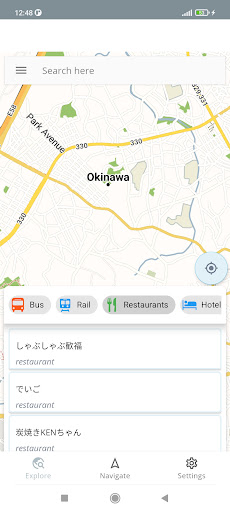 Okinawa Japan Offline Map Screen 2