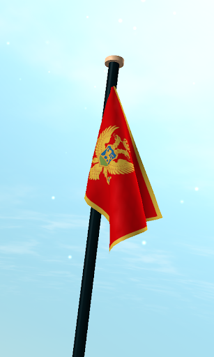Montenegro Flag 3D Wallpaper Screen 3