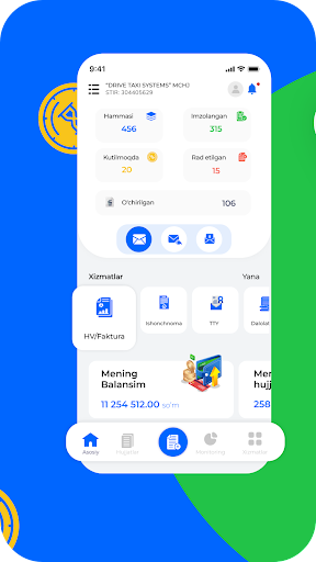 Android application Soliq servis screenshort