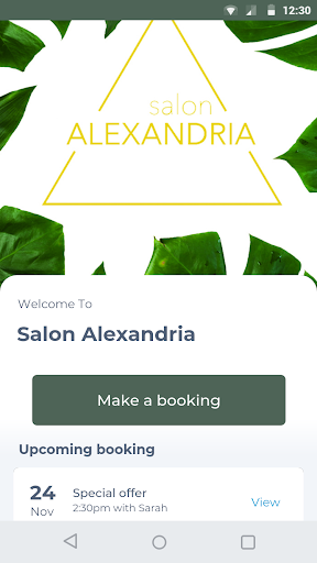 Android application Salon Alexandria screenshort