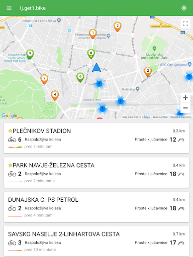 Ljubljana get1.bike Screen 3
