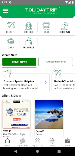 Android application TOLIDAY TRIP screenshort