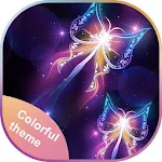 Colorful Shining Butterfly Theme for Galaxy M20 Apk