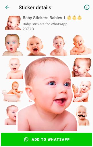 Android application Baby Stickers for WhatsApp screenshort