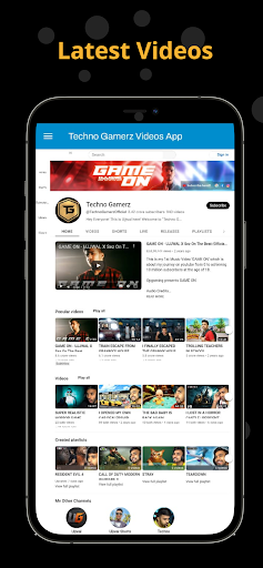 Android application Techno Gamerz Videos App screenshort