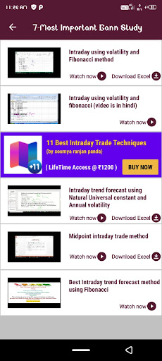 Intraday Course Screen 2