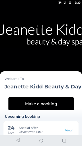 Android application Jeanette Kidd Beauty & Day Spa screenshort