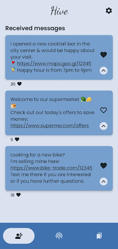 Android application Hive screenshort