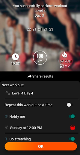 Screenshot of Burpee workout BeStronger
