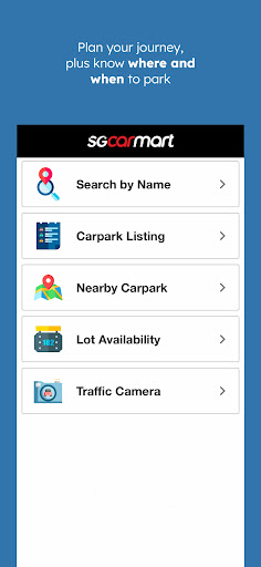 Android application Carpark Rates screenshort