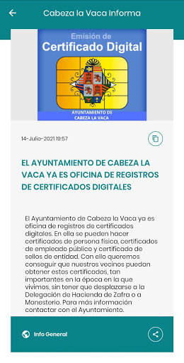 Cabeza la Vaca Informa