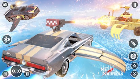 Flying Car Robot Shooting Game