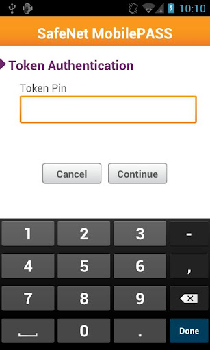SafeNet MobilePASS Screenshot 1 - AppWisp.com