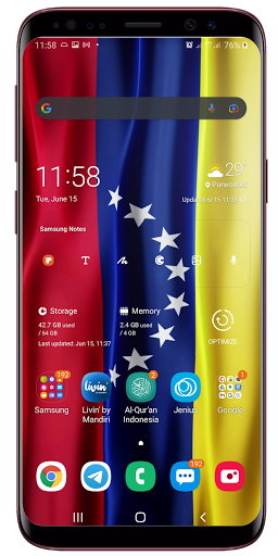 Venezuela Flag Live Wallpaper Screen 3
