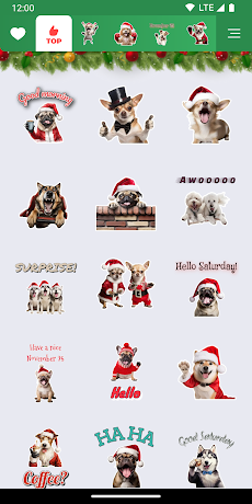 Christmas Dogs WAStickerのおすすめ画像4