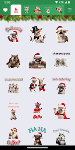 Christmas Dogs WASticker