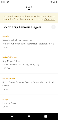 Goldbergs Fine Foods Screen 3