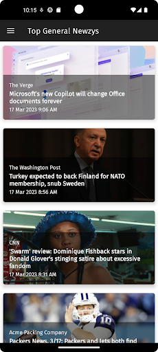 Newzy™ - Custom Newzy News Screen 2