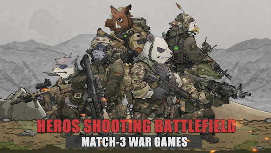 Heros Shooting Battlefield :Match-3 War Games 4.0 APK + Mod (Unlimited money) for Android
