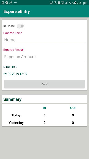 Expense Entry Screenshot 1 - AppWisp.com