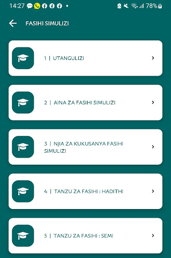 Revision Notes Fasihi Simulizi Screen 3