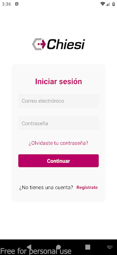 Android application Chiesi screenshort