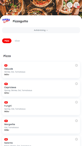 Android application Pizza Gutta screenshort