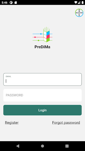 Android application PreDiMa screenshort