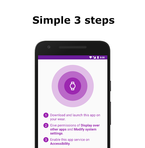 Android application Lefty: Wear OS on right wrist screenshort