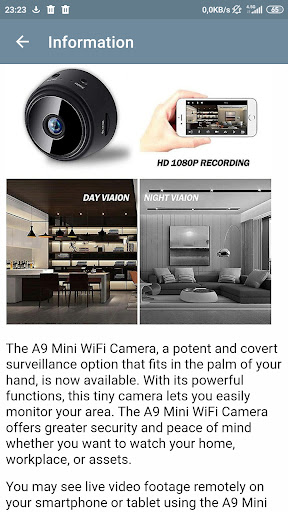 A9 Wifi Mini Camera V720 Guide