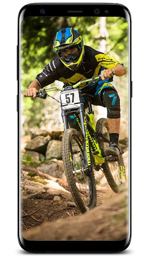 Downhill MTB Action Wallpaper