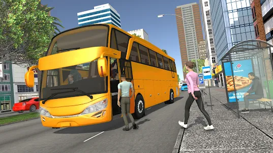 Schulbus fahrendes Sim-Spiel